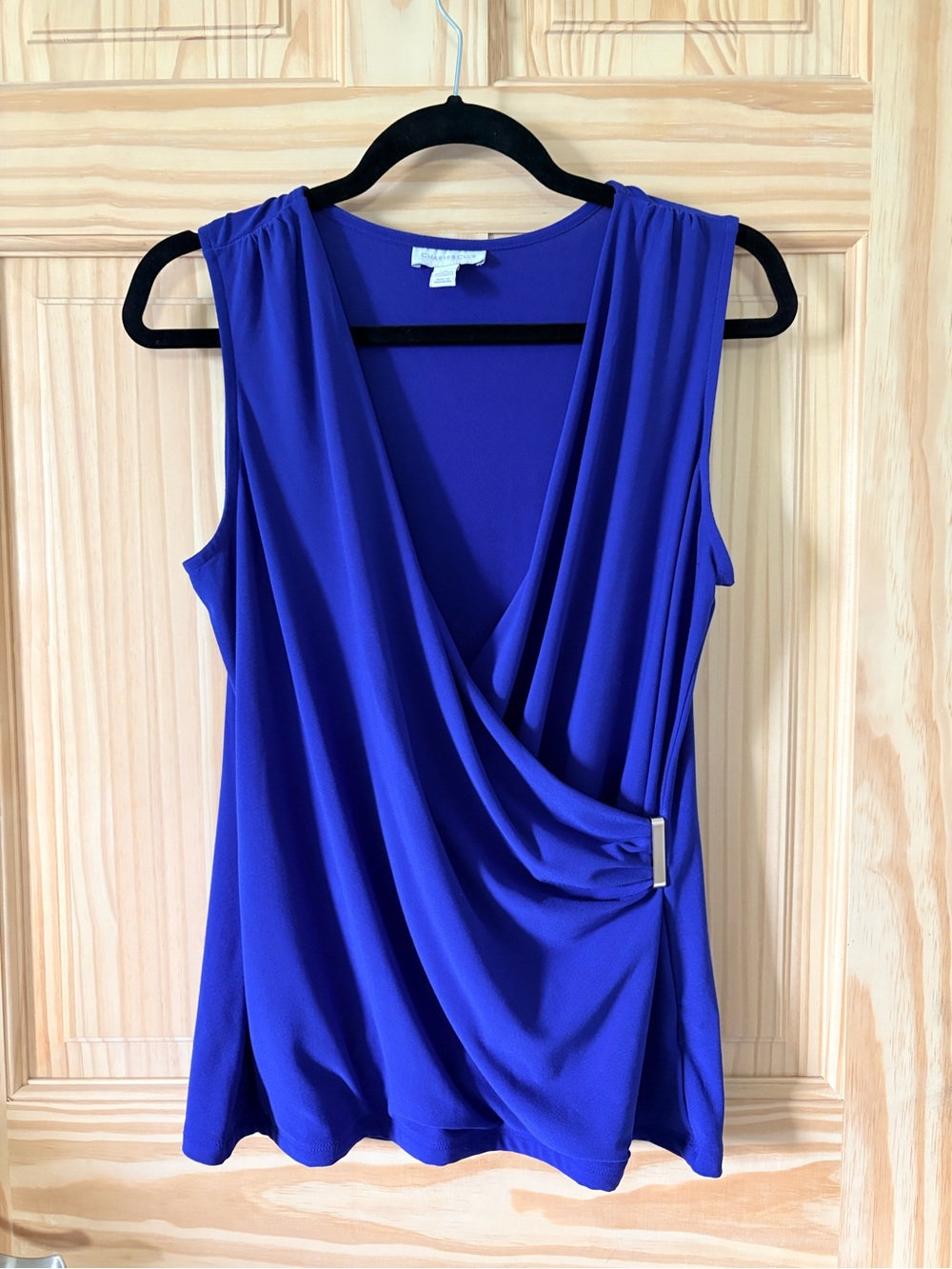 Charter Club Cobalt Blue V-Neck Sleeveless Blouse
